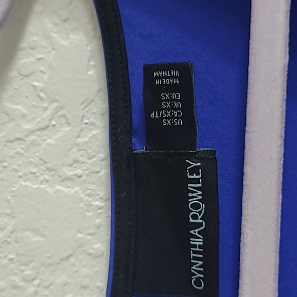 Cynthia Rowley Blue and White Sleeveless Dress Size Xs - Picture 2 of 5